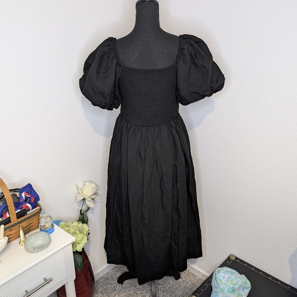 💘 NWOT Black Alexis Midi Dress POMANDER PLACE - Picture 4 of 7